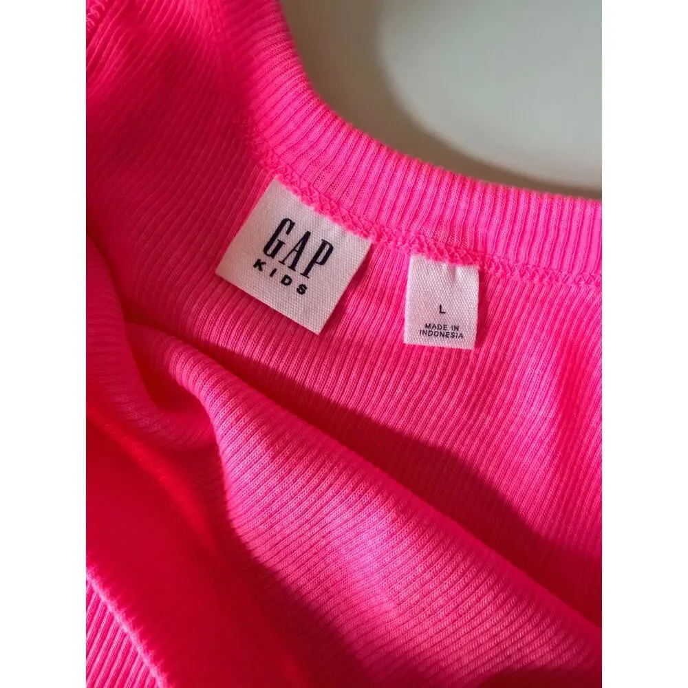 Gap Kids Girls Pink Ribbed Tank Top - Excellent Condition